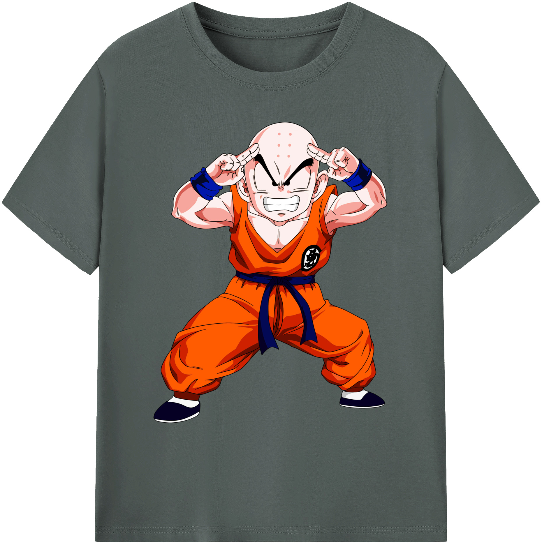 （画像用） ドラゴンボール クリリン DRAGON BALL krillin 綿100％ メンズ半袖Tシャツ｜肌触りやわらか＆通気性